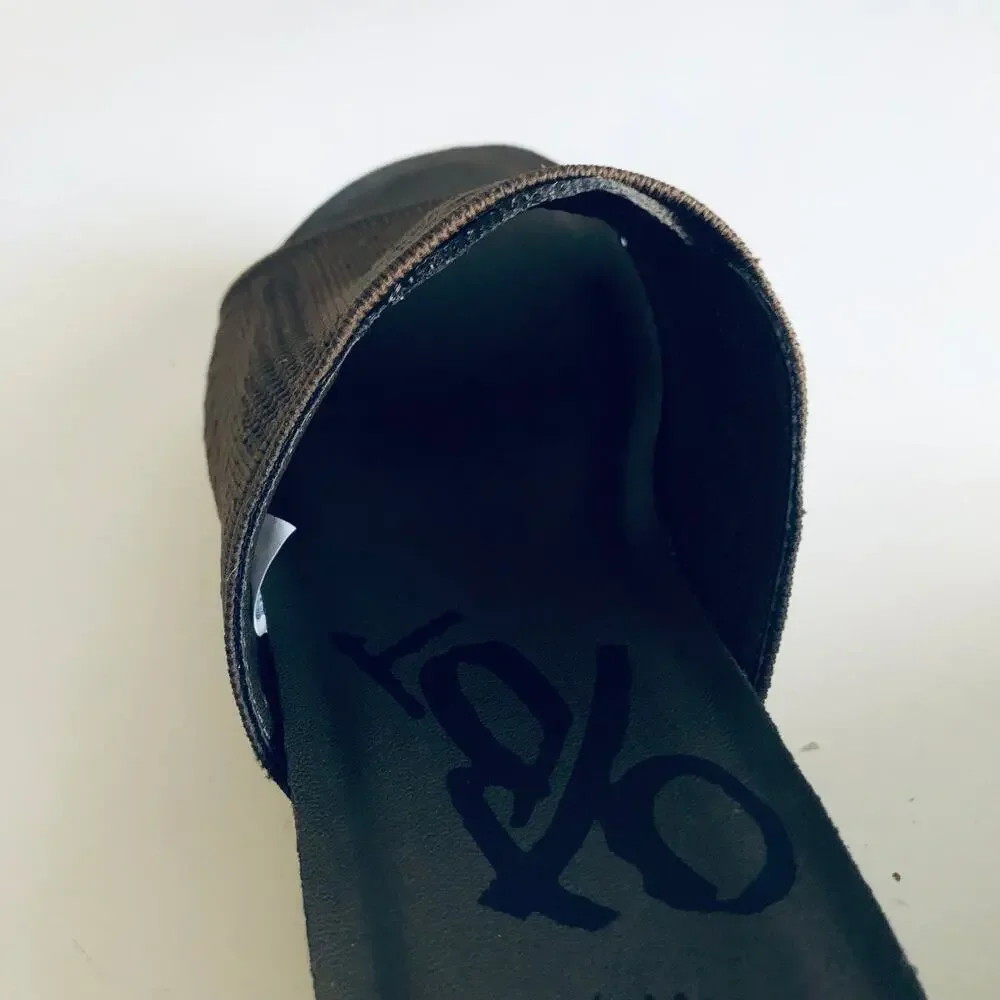 OTBT 'Gravity' Women's 8.5 Platform Slide Sandal Green Comfort Shoe Walking